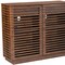 Homeroots 42in Walnut Wood Accent Cabinet With Three Shelves And Two Drawers 396329 - alternate 2