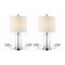 Jonathan Y Abner 21" Glass Modern Contemporary USB Charging LED Table Lamp, Chrome, 2PK JYL8500C-SET2 - alternate 1