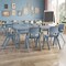 Flash Furniture 7 PC Plastic Activity Table and 6 Chairs Set, 10.5 inSeat Height-Dusty Blue YU-YCX-0013-2-RECT-TBL-DSTYBL-E-GG - alternate 1