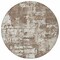 Homeroots 8' Brown And Beige Round Abstract Washable Indoor Outdoor Area Rug 597940 - alternate 5