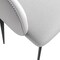 Leisuremod Sonnet Modern Dining Chair in Coconut White Fabric and Iron Legs SC51W - alternate 4