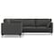 Homeroots 102" Gray Fabric Sofa With Black Legs 641049 - alternate 4