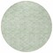 Homeroots 8' Mint Green Artichoke Green And Ivory Round Geometric Washable Indoor Outdoor Area Rug 583374 - alternate 3