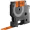 Dymo Label Tape Cartridge, Black/Orange, Labels/Roll: Continuous 18435 - alternate 1