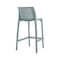 Homeroots Set of Four 30" Baby Blue Heavy Duty Plastic Low Back Outdoor Bar Height Chairs 565353 - alternate 6
