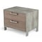 Homeroots 20" Brown And Gray Solid and Manufactured Wood Two Drawer Nightstand 491580 - alternate 3