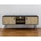 Homeroots 48" Beige and Black Cabinet Open And Enclosed Storage TV Stand 546401 - alternate 1