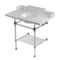 Kingston Brass 36-Inch Carrara Marble Console Sink with Acrylic Legs and Shelf, 8-Inch, 3-Hole LMS36MAB1 - alternate 1