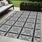 Homeroots 5' X 8' Black Ivory And Gray Medallion Washable Indoor Outdoor Area Rug 589327 - alternate 1