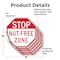 Signmission Stop Nut-free Zone, 6 inch X 6 inch, Vinyl Decal, 5PK OC-D-5PACK-6-119 - alternate 2