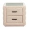 Homeroots 17" Beige Wood Pedestal End Table 668549 - alternate 1