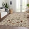 Homeroots 8' X 10' Ivory Brown And Red Floral Washable Indoor Outdoor Area Rug 603422 - alternate 3