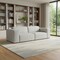 Homeroots 88" Gray Fabric Modular Sofa With Brown Legs 641016 - alternate 4