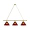 Holland Bar Stool Co Iowa State 3 Shade Billiard Light, Brass Fixture BL3BRIowaSt - alternate 1
