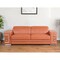 Homeroots 89" Camel Italian Leather Sofa With Silver Legs 329585 - alternate 5