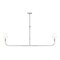 Z-Lite Tova Brushed Nickel 2 Light Linear Chandelier 3049-60L-BN - alternate 2