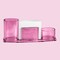 Acrimet Millennium Desktop Organizer Cup Caddy Plastic with 200 Sheets Memo Paper Clear Pink Color 740.8 - alternate 4