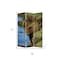 Homeroots 72" Blue And Green Canvas Folding Three Panel Screen Room Divider 274616 - alternate 2