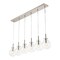Jonathan Y Harlow 40.5" 6-Light Modern Contemporary Round Glass/Iron LED Linear Pendant, Nickel/Clear JYL1326A - alternate 4