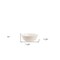 Homeroots White Four Piece Round Weave Stoneware Service For Four Bowl Set 483500 - alternate 3