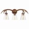 Jonathan Y Wyatt 25.5" 3-Light Southwestern Bohemian Resin/Seeded Glass Faux Antler LED Vanity Light, Brown Wood JYL6309A - alternate 3