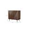 Homeroots 32in Brown Wood Carved Geometric Sideboard With Two Doors 712233 - alternate 3