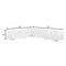 Homeroots White Italian Leather 4 Power Reclining L Shaped Eight Piece Corner Sectional With Console 544998 - alternate 5
