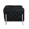 Homeroots 69in Black And Silver Italian Leather Loveseat 477571 - alternate 5