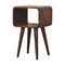 Homeroots 20" Brown Solid Wood Square Nightstand 651482 - alternate 7