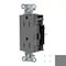 Hubbell Wiring Device-Kellems Straight Blade Receptacle, 5-15R, 15 A, 125V AC, 2 Pole, 3 Wire, Surface Mount, Grounded HBL2152STGY - alternate 2