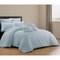 Homeroots Blue Queen Polyester 220 Thread Count Washable Duvet Cover Set 529041 - alternate 4