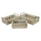 Homeroots Set of Three Brown Solid Wood And Metal Crate, 3PK 487691 - alternate 6