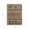 Homeroots 10' X 14' Chocolate Taupe And Gold Tribal Washable Indoor Outdoor Area Rug 615409 - alternate 6