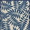Homeroots 7' X 10' Navy Blue And Beige Botanical Leaves Indoor Outdoor Area Rug 546687 - alternate 3