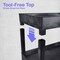 Luxor Cart, 1Tub Shelf, 1Flat Shelf, 18"x32", High Density Polyethylene (Shelf), Polyvinyl Chloride (Leg) EC21-B - alternate 7