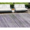 Homeroots 8' X 10' Purple Lavender And Gray Striped Washable Indoor Outdoor Area Rug 588067 - alternate 1