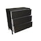 Homeroots 30" Black Three Drawer Dresser 533812 - alternate 2