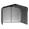 Arrow Storage Products 10 x 15 x 7 ft Charcoal Steel Carport with 3 Wall Kits CPHC101507ECL3 - alternate 1