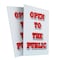 Signmission Open To The Public, Plastic Signs Only 24 Inch x 36 Inch, Corrugated Plastic, 2PK CSB-2436-2PACK-Open To The Public - alternate 1