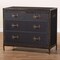 Baxton Studio Benton Vintage Black Canvas 4-Drawer Storage Cabinet 252-13914-ZORO - alternate 3