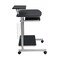 Homeroots 29" Espresso Wood and Stainless Steel Computer Desk 723727 - alternate 1