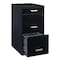 Space Solutions 14.25 in W 3 Drawer Vertical File Cabinet W/ Pencil Drawer, Black 20990 - alternate 7