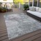 Homeroots 9' X 12' Gray Silver And Charcoal Nautical Washable Indoor Outdoor Area Rug 581741 - alternate 6
