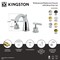 Kingston Brass Widespread Bathroom Faucet with Knurled Handle and Brass Pop-Up, Brushed Brass KS2967KNL - alternate 5