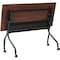 Lorell Rectangle Lorell Cherry Flip Top Training Table, 23.6 W, 48 L, 29.5 H, Melamine Top, Cherry LLR59515 - alternate 2