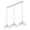 Z-Lite Lunelle Brushed Nickel 3 Light Linear Chandelier 3051P12-3L-BN - alternate 3