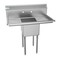 Koolmore 1 Compartment Stainless Steel NSF Commercial Kitchen Prep & Utility Sink with 2 Drainboards SA141611-12B3 - alternate 2