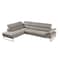 Homeroots Gray Top Grain Leather L Shaped Two Piece Sofa and Chaise Sectional 565011 - alternate 4