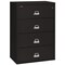 Fireking 31-15/16" W 4 Drawer Fire-Resistant Lateral File Cabinet, Black, Letter/Legal 4-3822-CBL - alternate 1