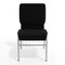 Flash Furniture Black Fabric Church Chair, PK4 4-XU-CH-60096-BK-SV-BAS-GG - alternate 4